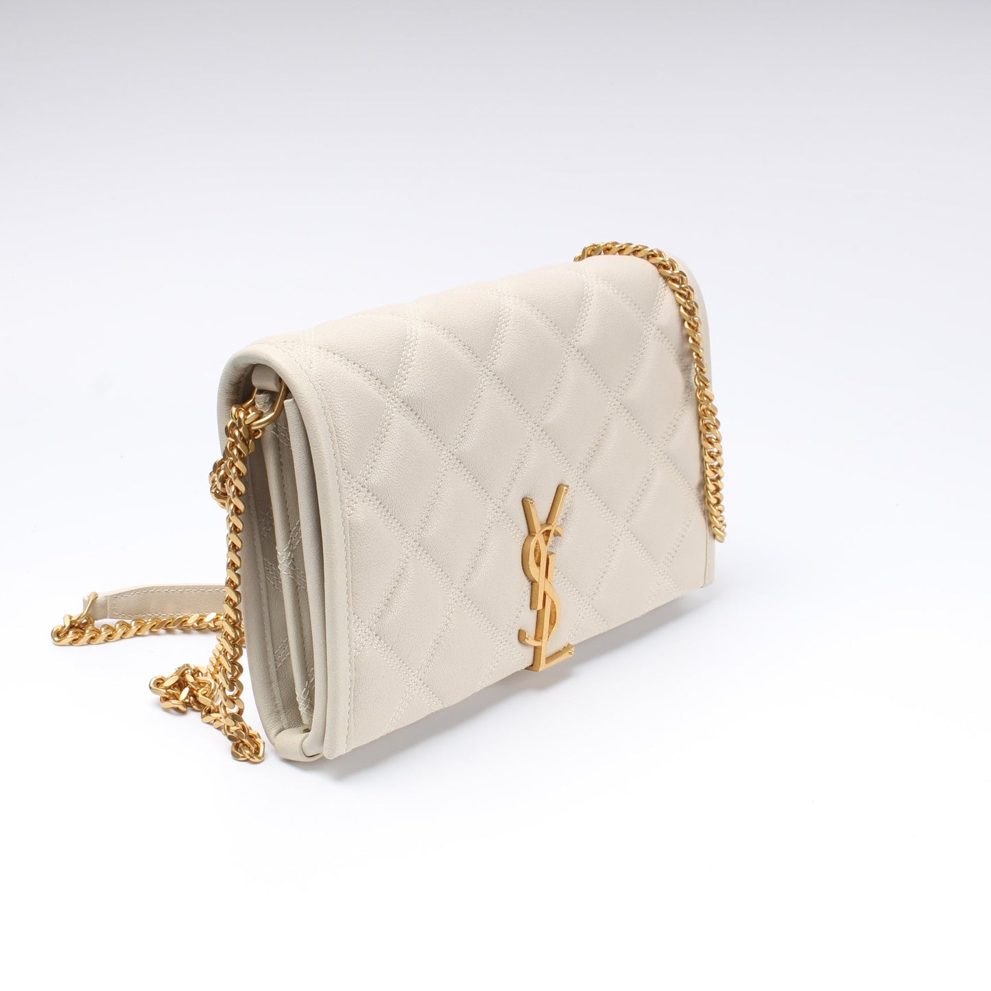 YSL Saint Laurent Saint Laurent Becky Wallet In Lambskin Bag Quilted Chain Travel Bag