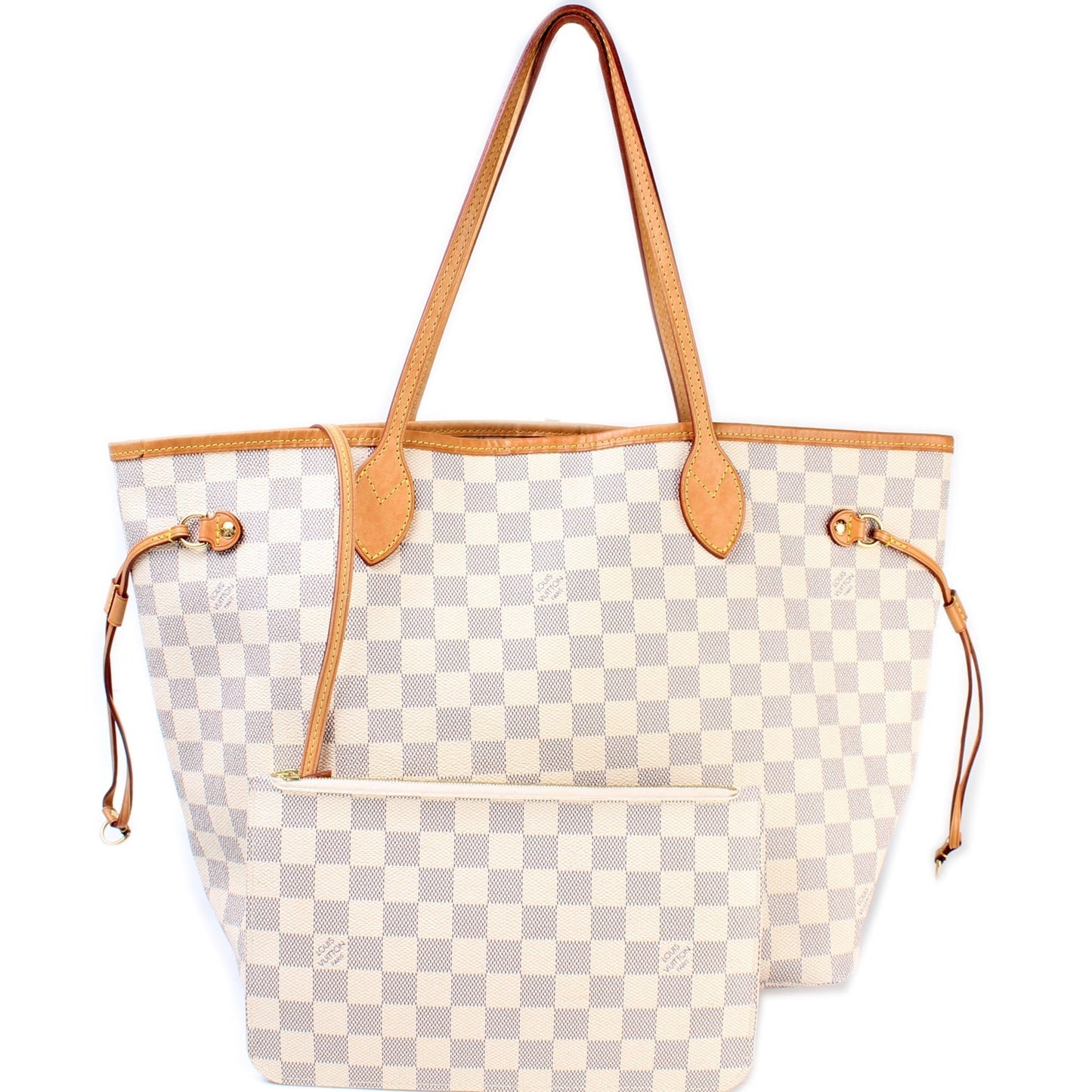 Louis Vuitton Neverfull MM W Azur Damier Wallet Case Azur 7
