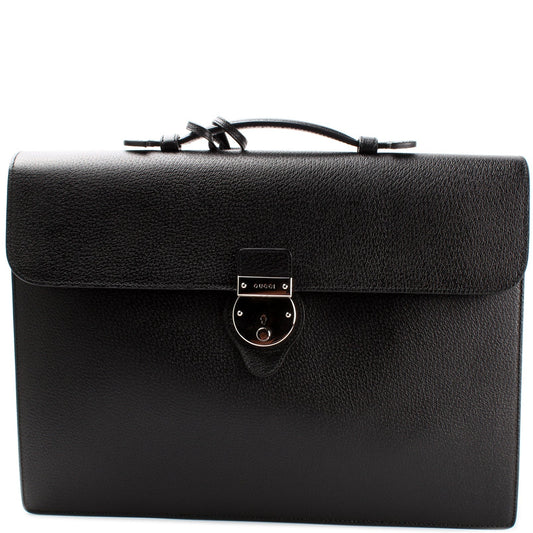 Gucci Briefcase Leather Flap Travel Bag
