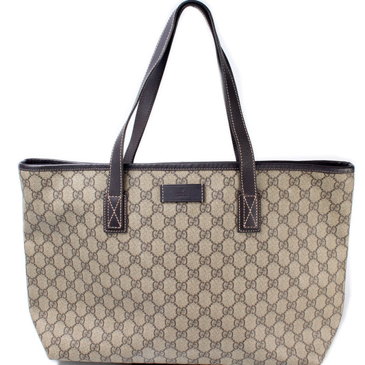 Gucci GG Supreme Zip Medium Tote Bag
