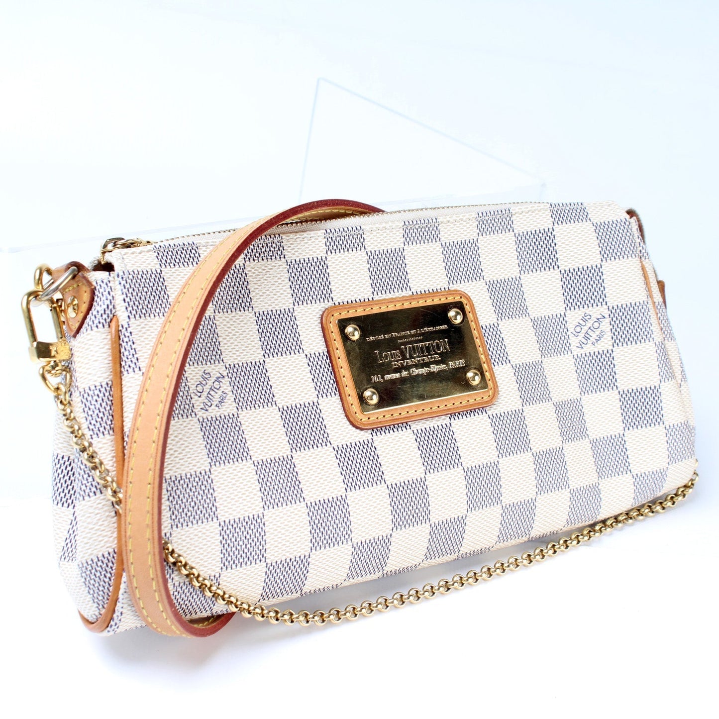 Louis Vuitton Eva Azur Damier Clutch Bag Azur 1