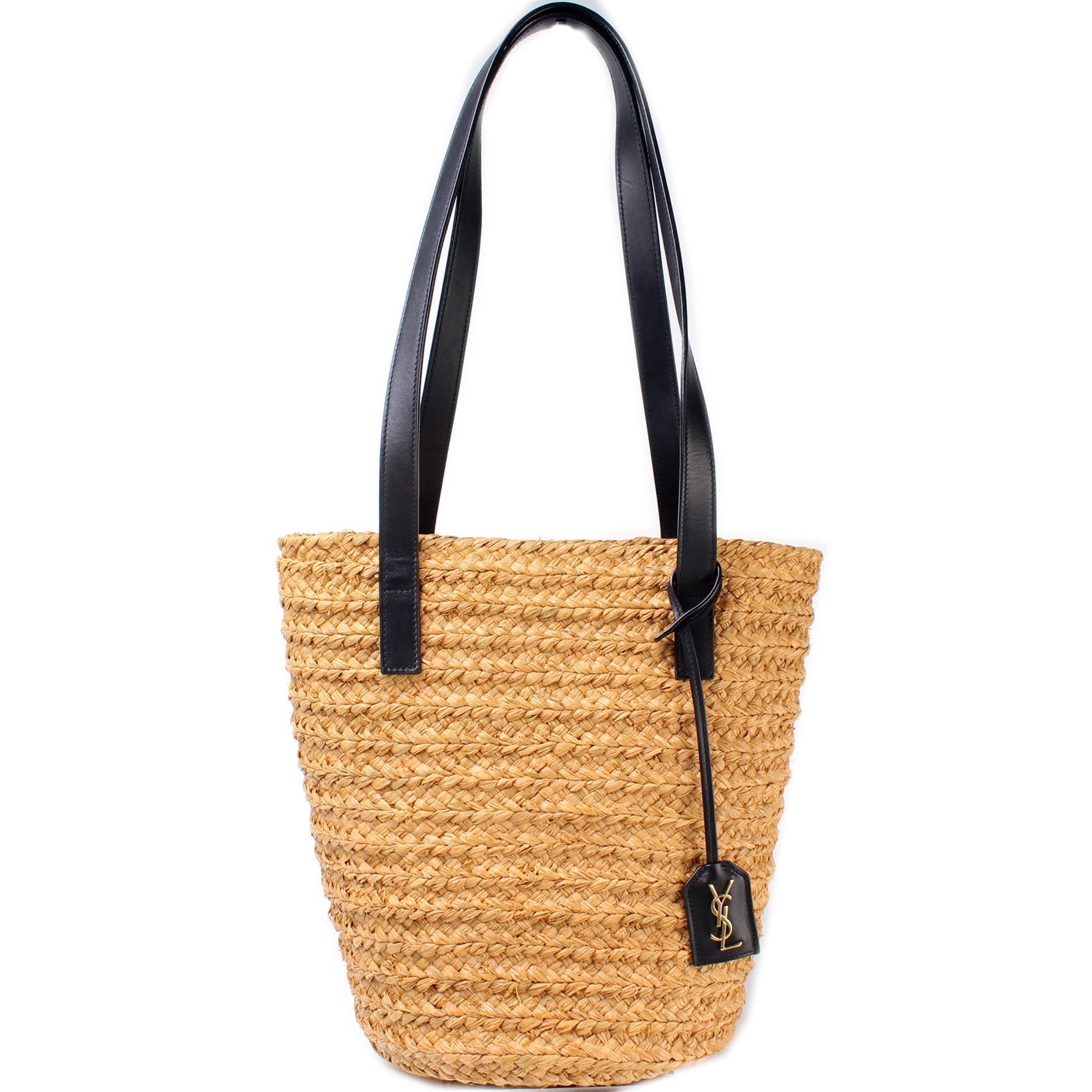 YSL Saint Laurent Saint Laurent Panier Tote Bag Raffia Small