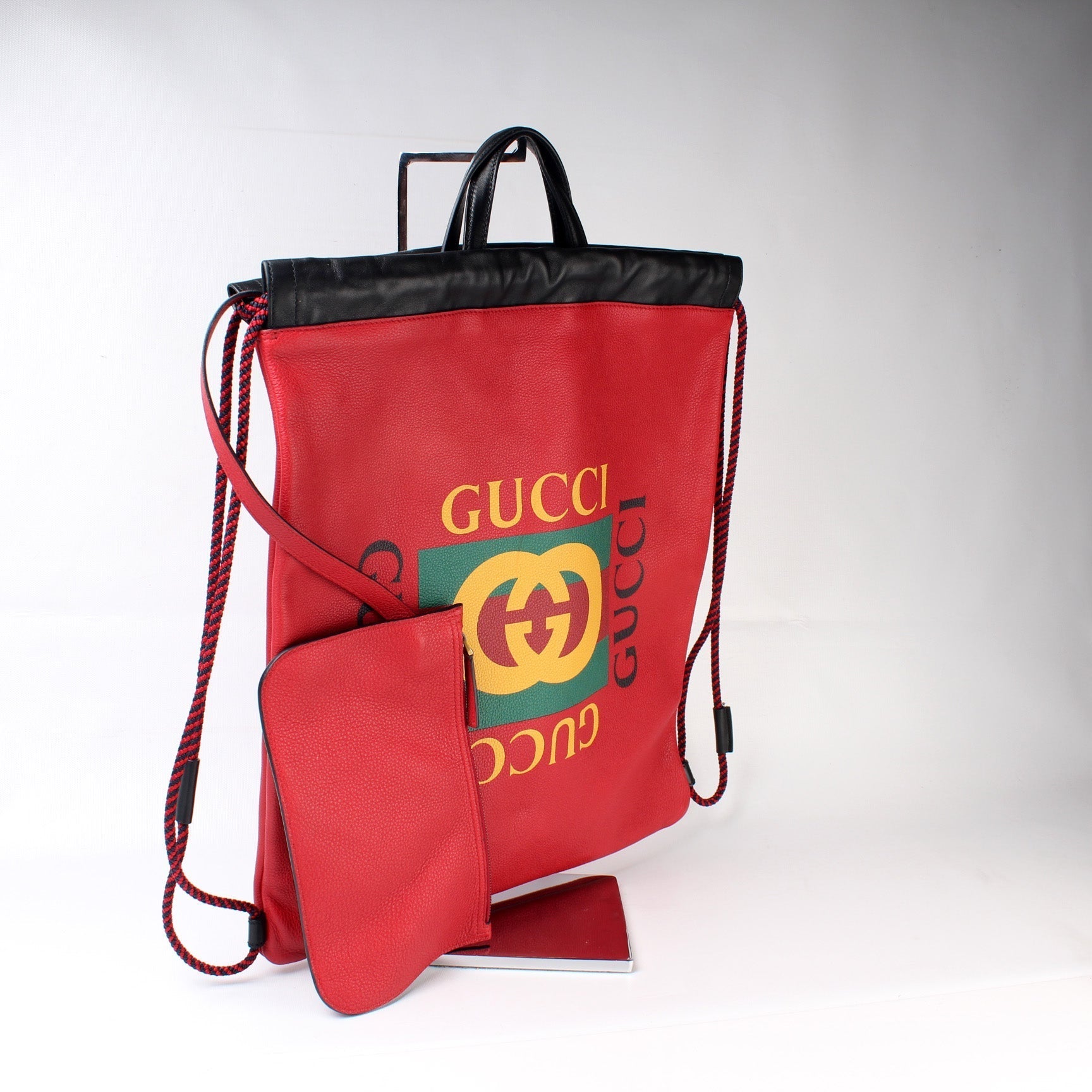 Gucci Drawstring Backpack Logo Jewelry