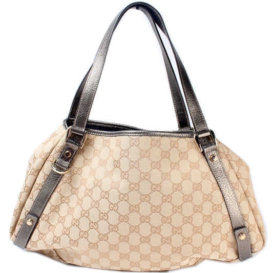 Gucci Abbey Canvas Medium Tote Bag