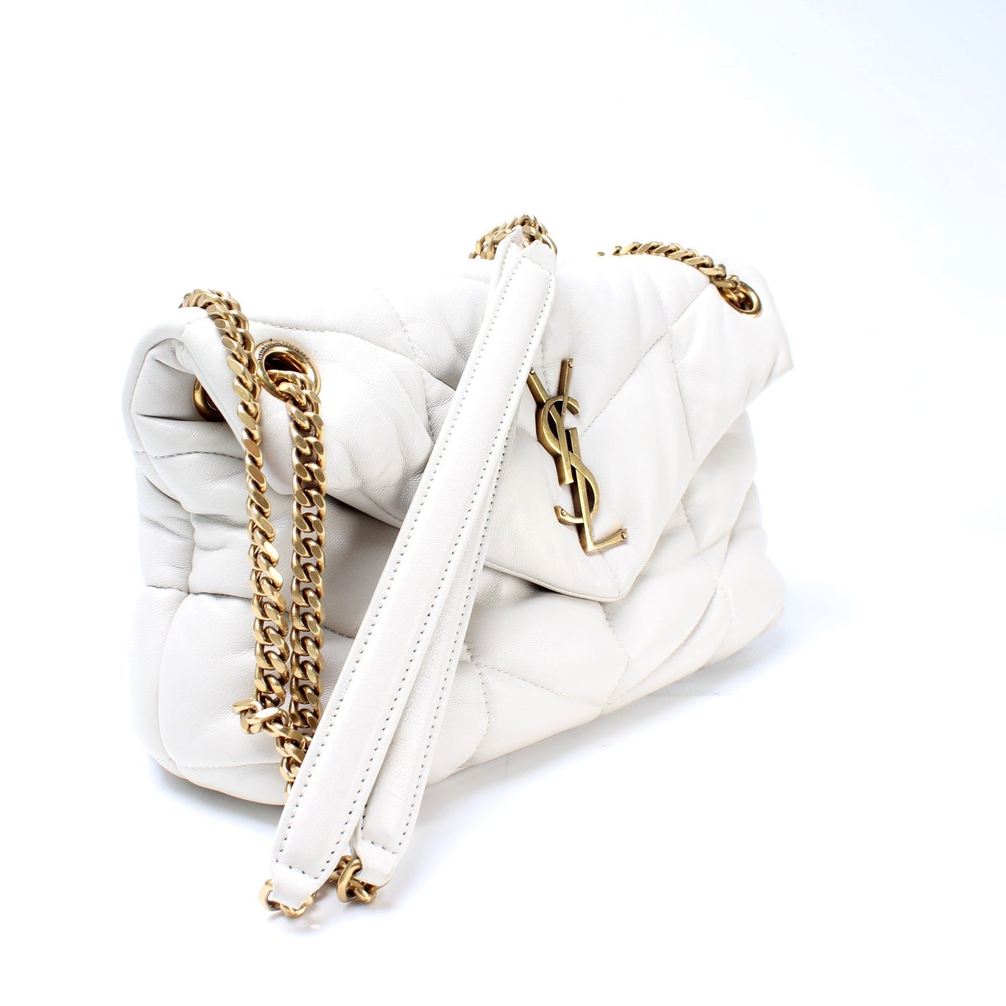 YSL Saint Laurent Puffer Bag Lambskin Quilted Small Travel Bag Small Lambskin 577478