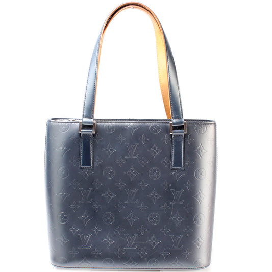 Louis Vuitton Stockton Mat Monogram Leather Handbag Leather 2