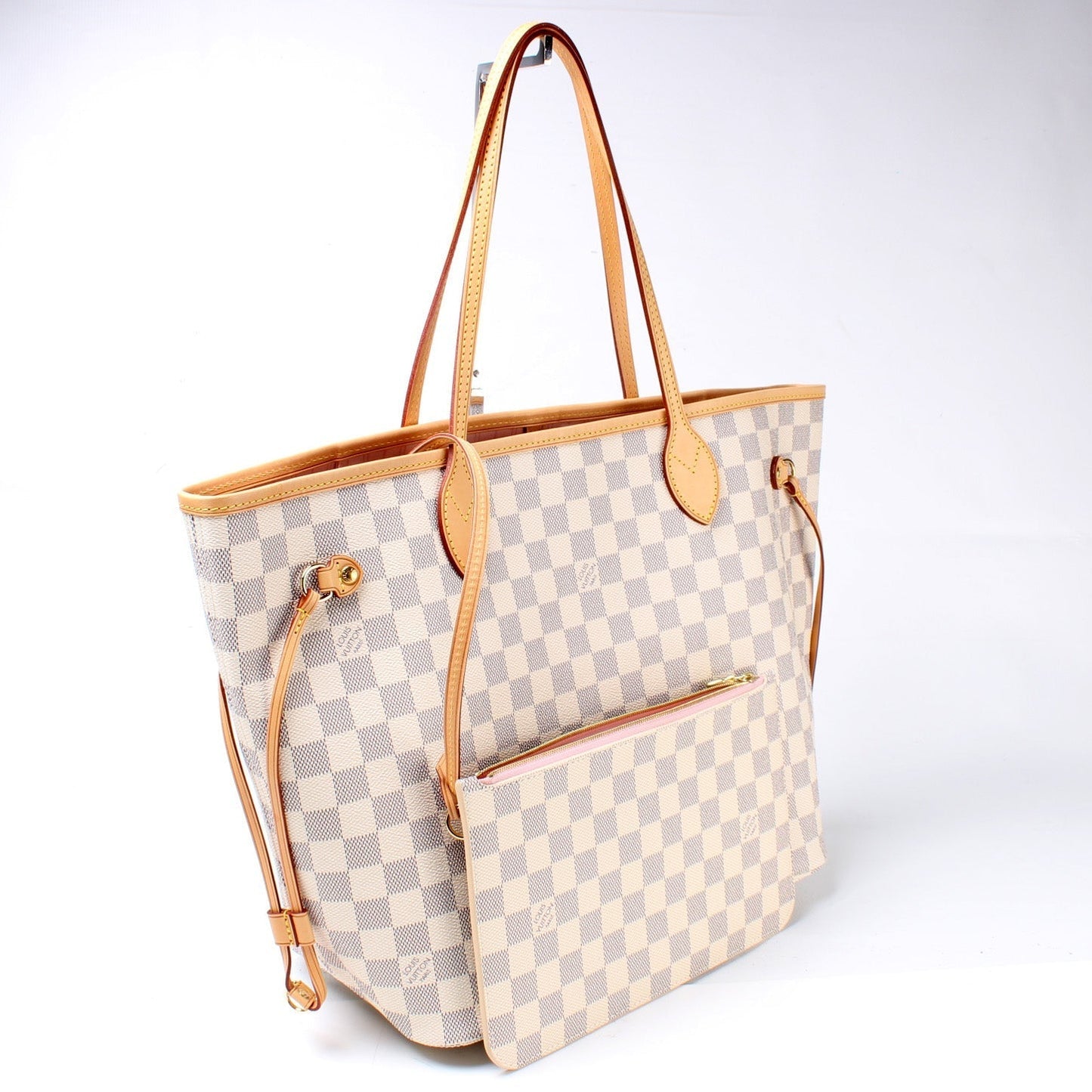 Louis Vuitton Neverfull MM W Azur Damier Wallet Case Azur 10
