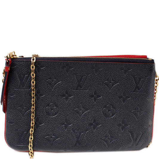 Louis Vuitton Double Zip Pochette Empreinte Clutch Bag