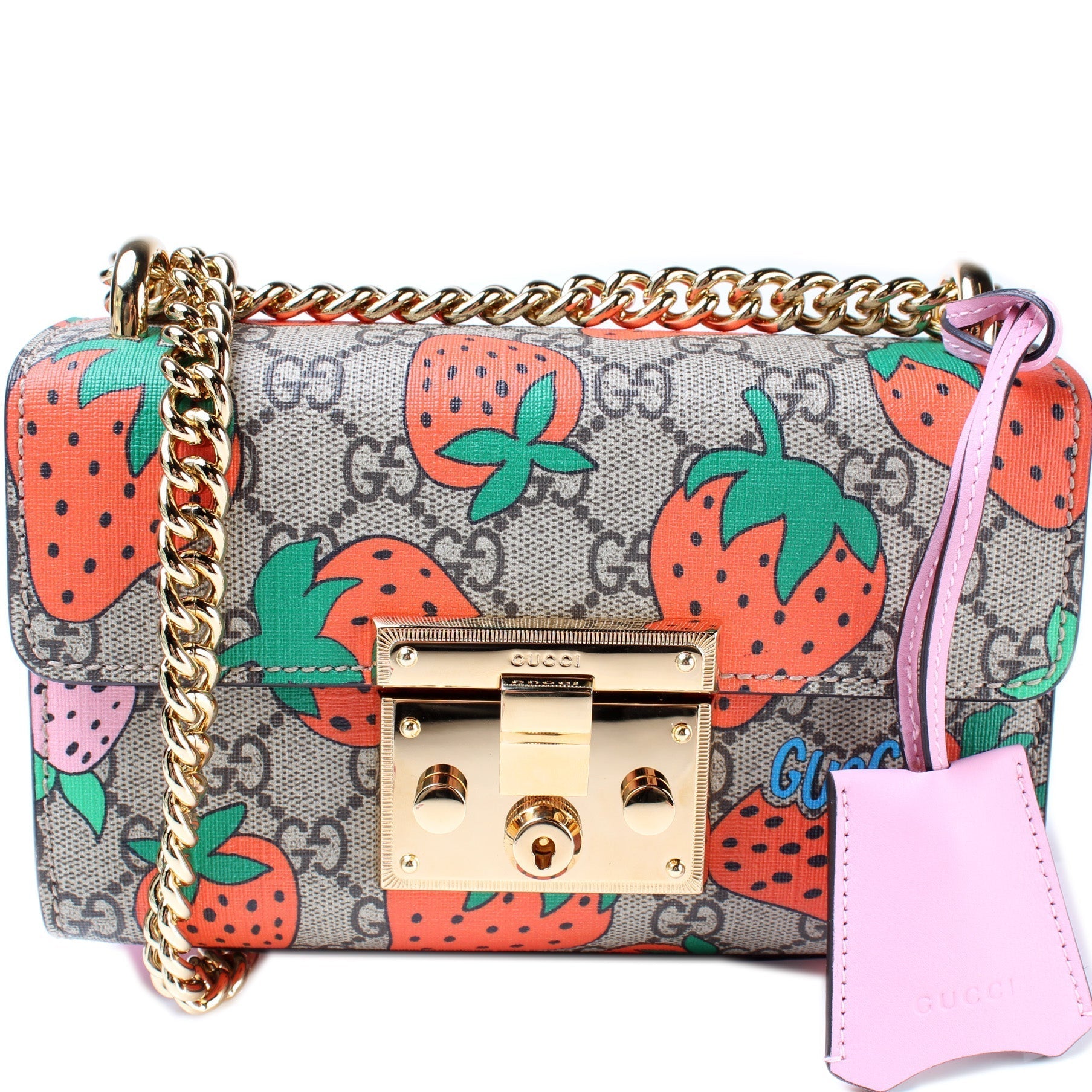 Gucci Padlock Strawberry Small Travel Bag