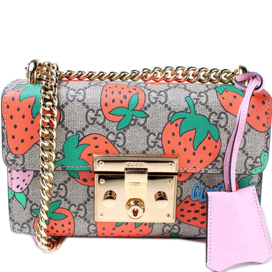 Gucci Padlock Strawberry Small Travel Bag
