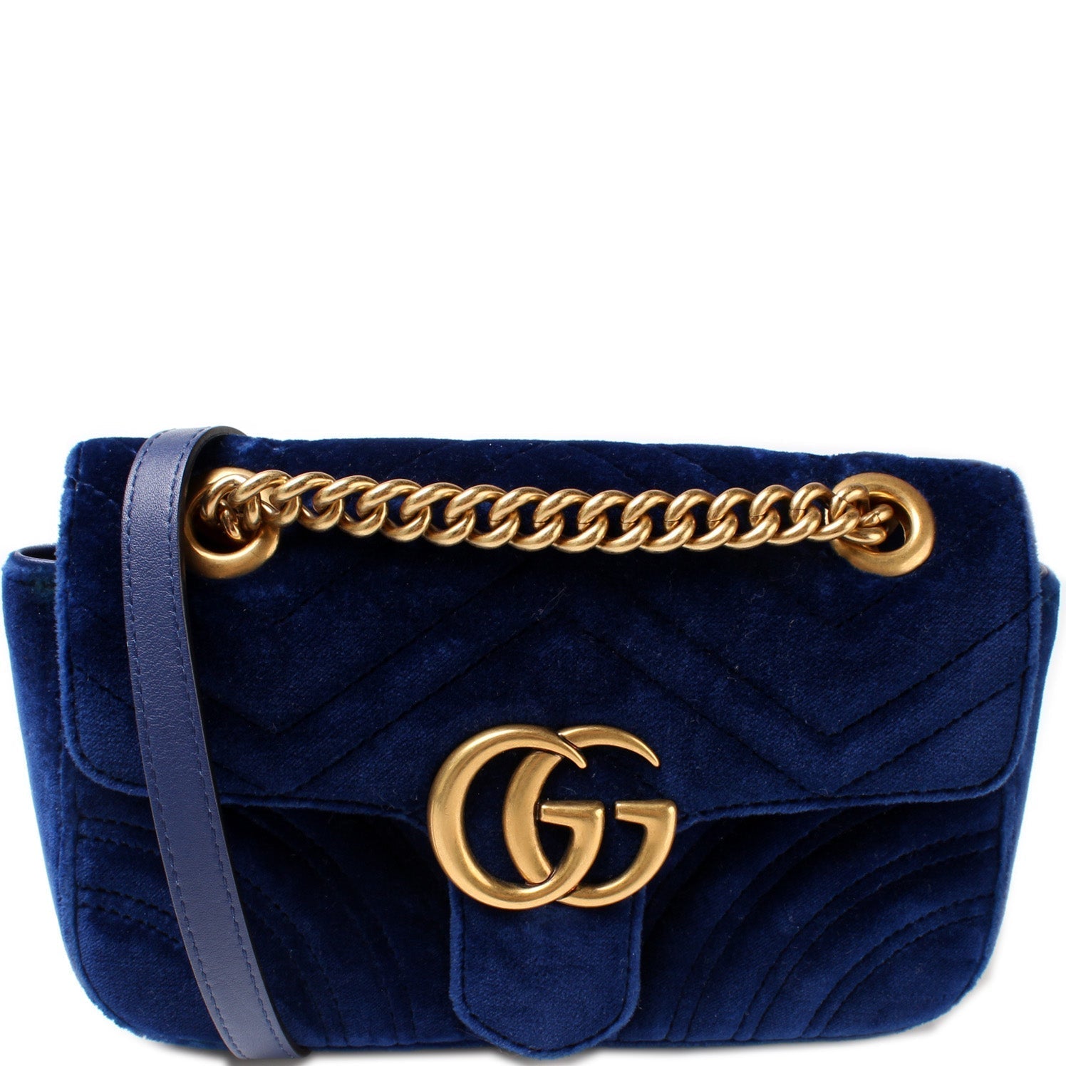 Gucci Marmont Velvet Mini Flap Shoulder Bag