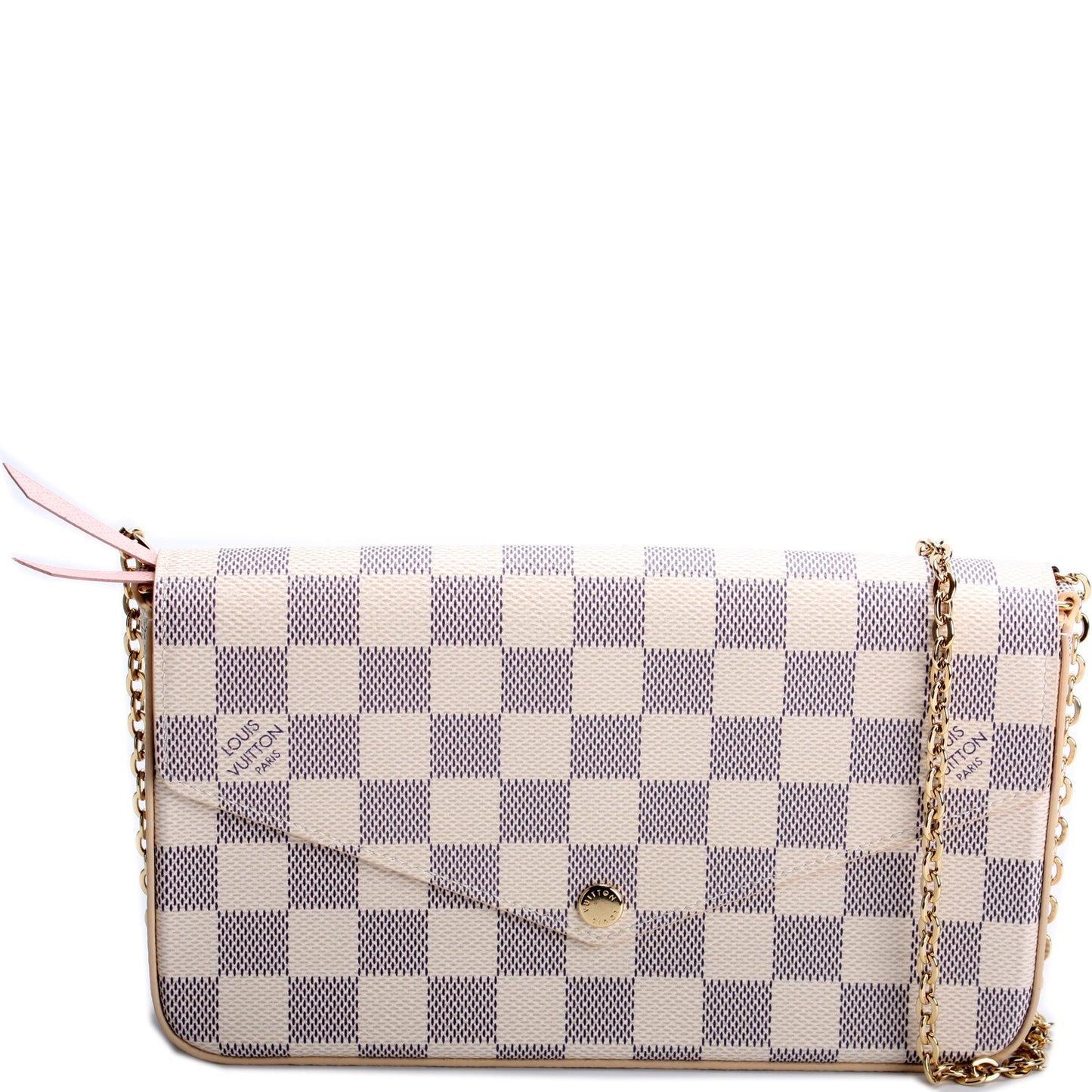 Louis Vuitton Pochette Felicie Azur Damier Clutch Bag Azur 4