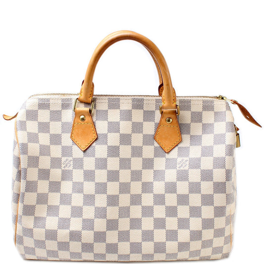 Louis Vuitton Speedy 30 Azur Damier Handbag Azur 28