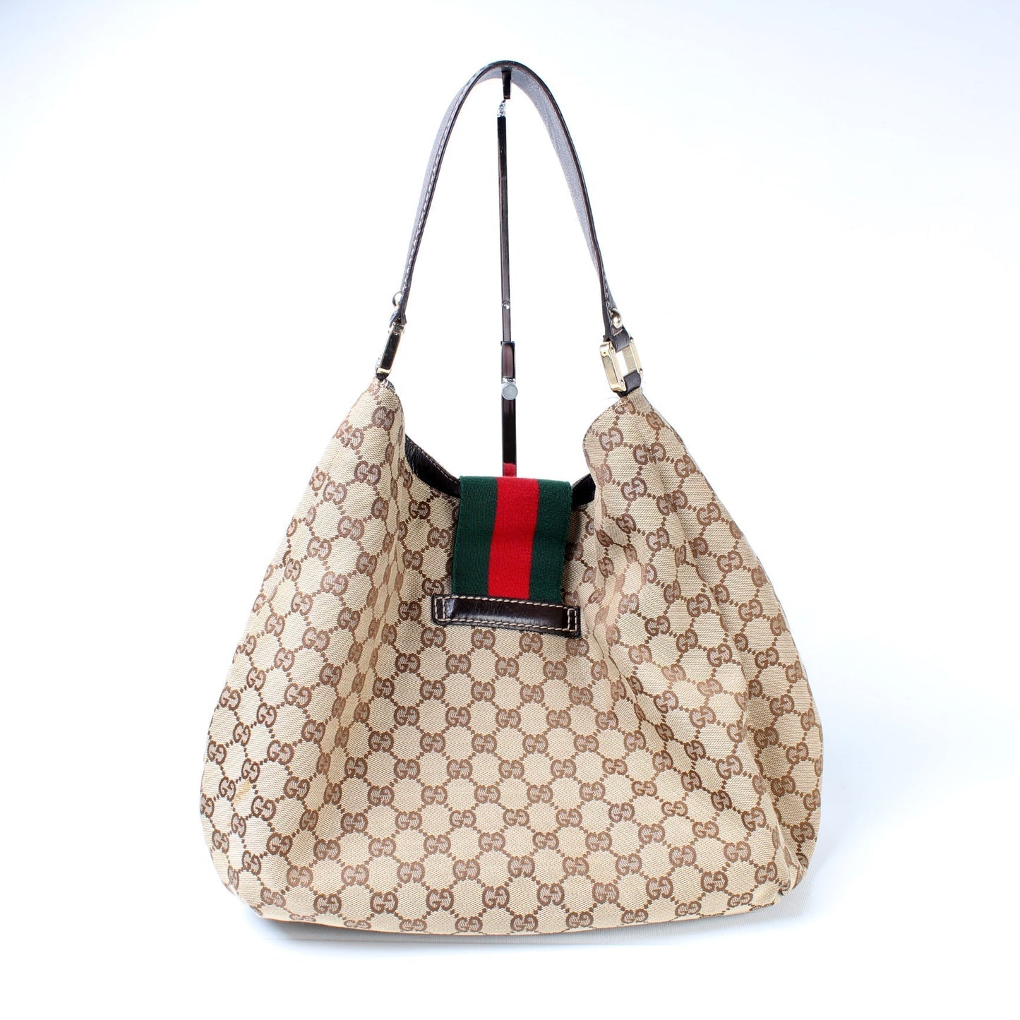 Gucci GG Web Canvas Shoulder Bag