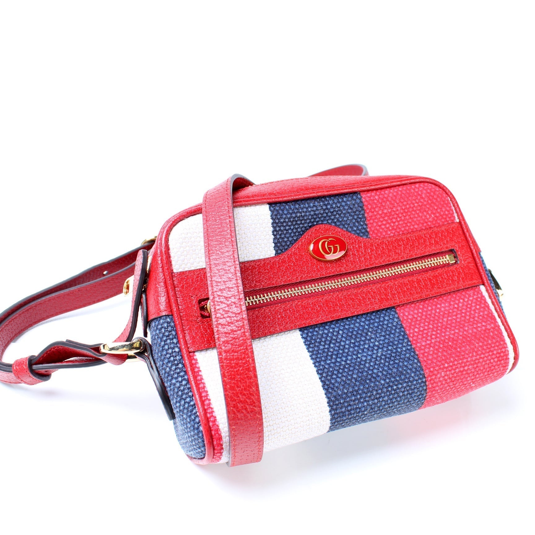 Gucci Stripe Ophidia Canvas Mini Travel Bag