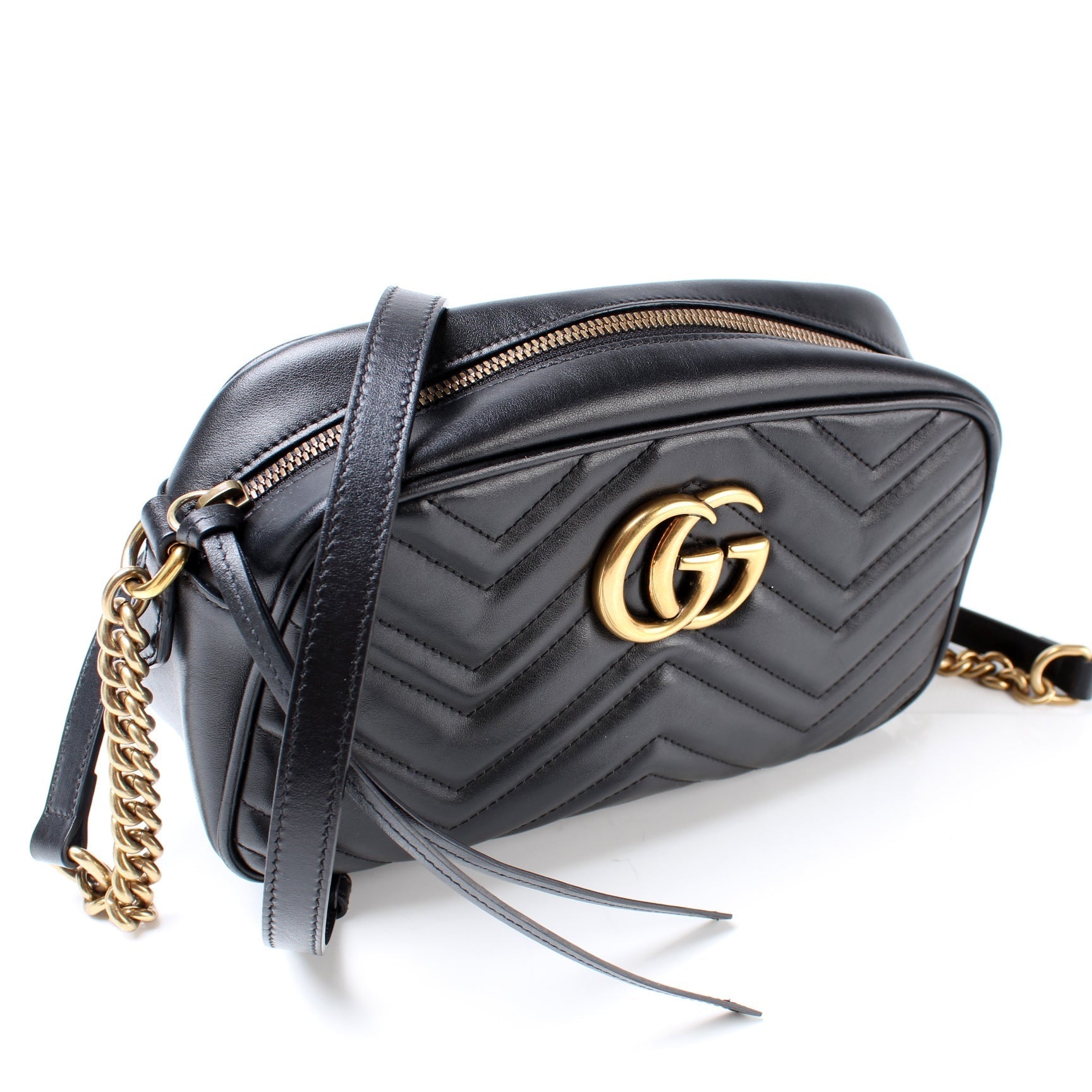 Gucci Marmont Camera Leather Small Crossbody Bag Bag 12