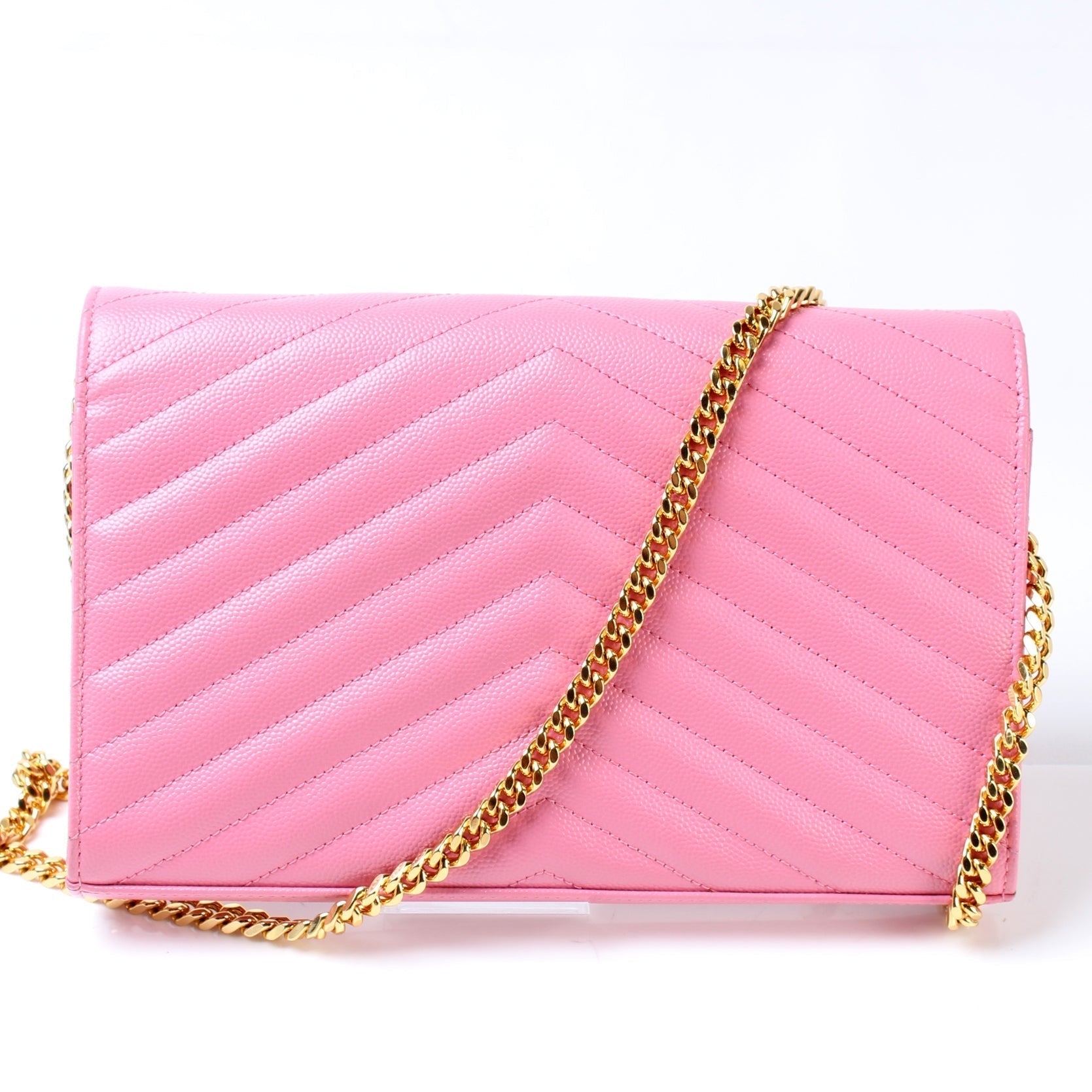 YSL Saint Laurent Grain De Wallet Bag Chain Travel Bag Chain Wallet 10
