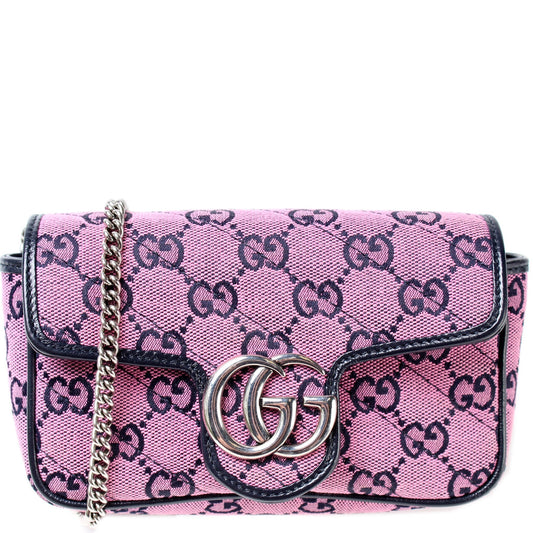 Gucci Marmont Canvas Mini Flap Travel Bag