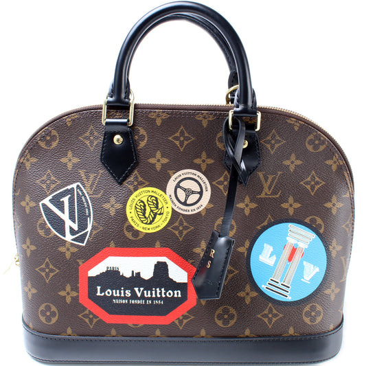Louis Vuitton Alma PM World Tour Monogram Handbag