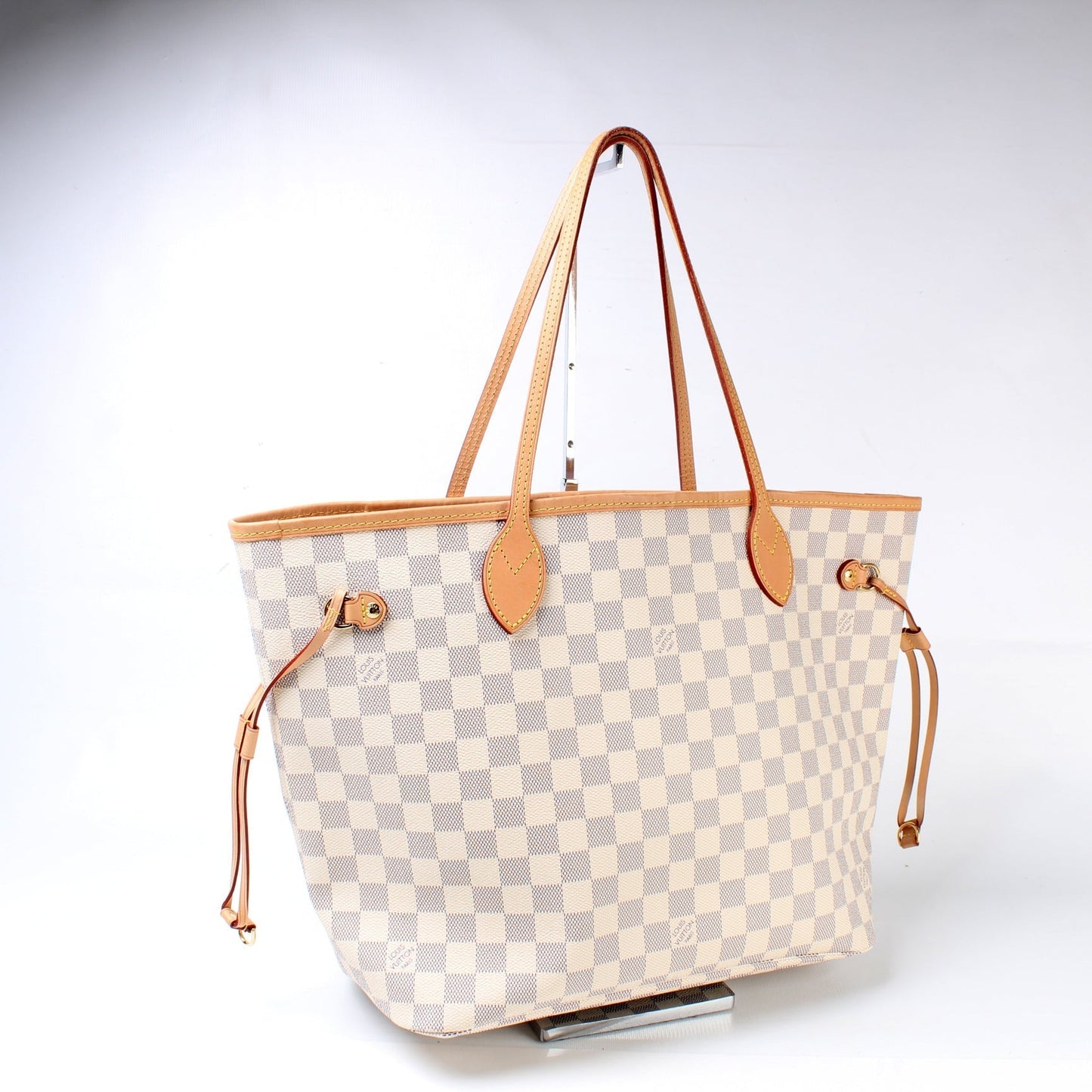 Louis Vuitton Neverfull MM Azur Damier Tote Bag Azur 90