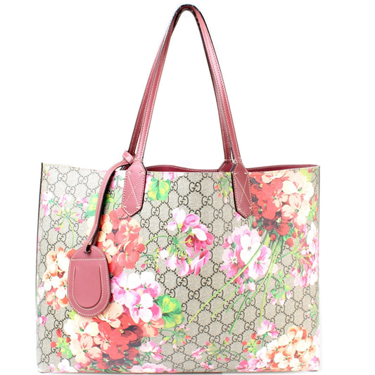 Gucci GG Supreme Blooms Reverse Medium Tote Bag