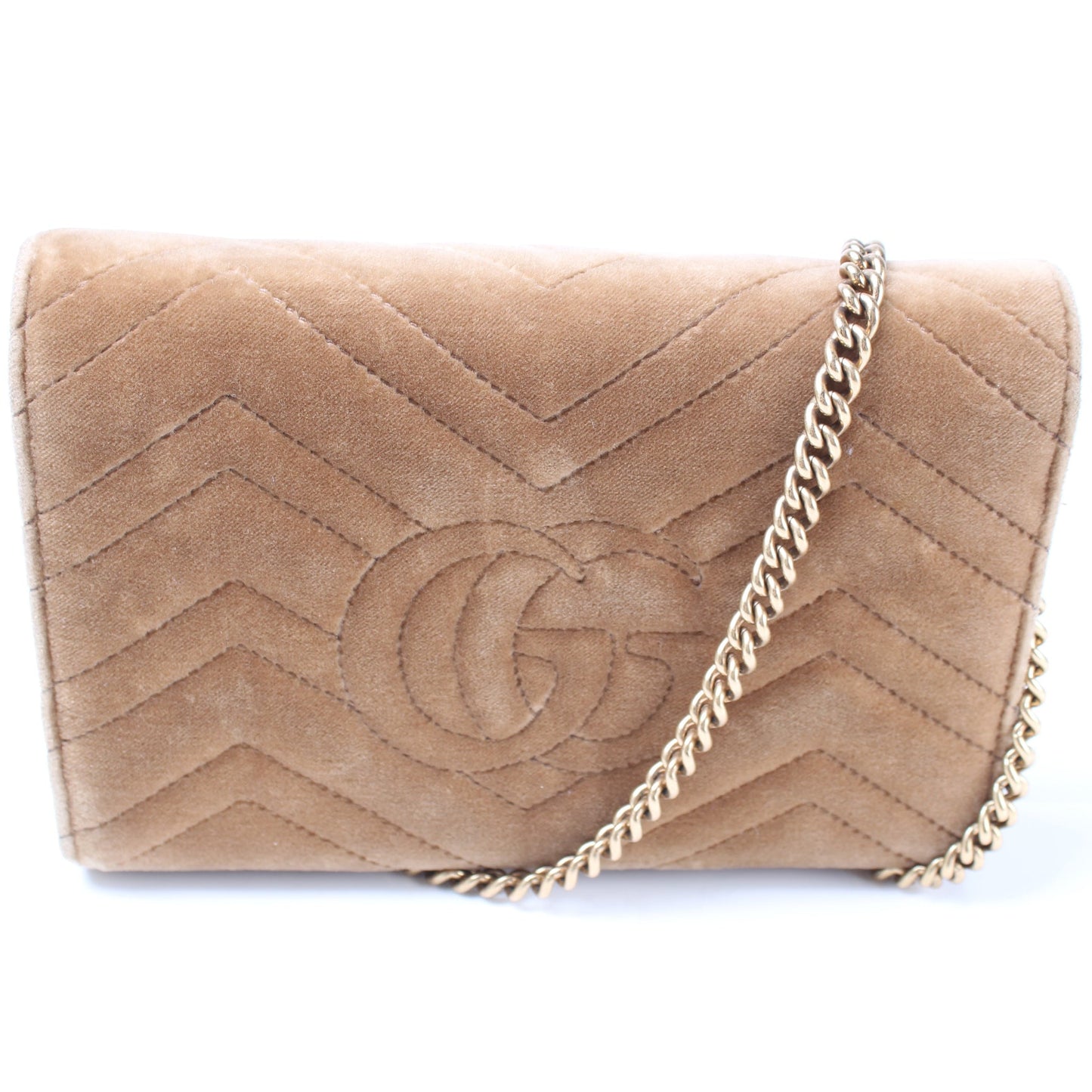 Gucci Marmont Velvet Chain Wallet Case