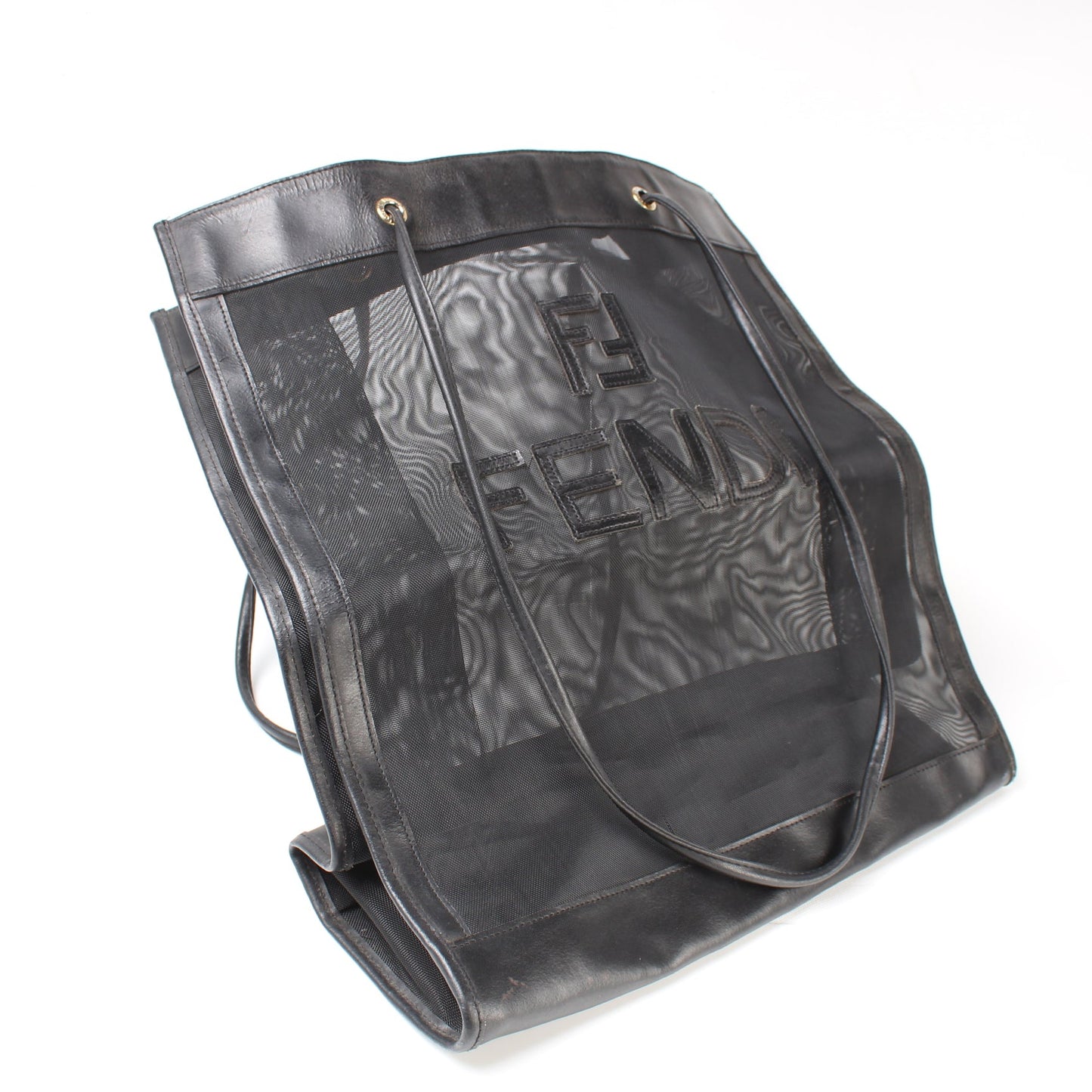 Fendi Mesh Ff Shopping Tote Bag Logo