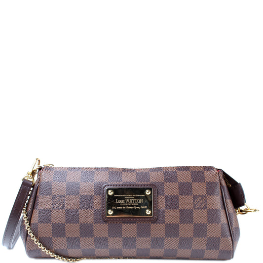 Louis Vuitton Eva Ebene Damier Clutch Bag Ebene 32