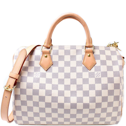 Louis Vuitton Speedy 30 Bandouliere Azur Damier Handbag Azur 14