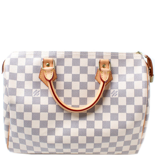 Louis Vuitton Speedy 30 Azur Damier Handbag Azur 35