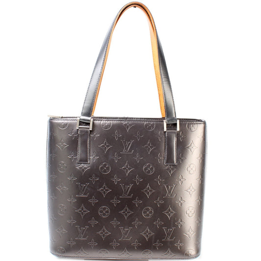 Louis Vuitton Stockton Matte Monogram Leather Handbag Matte Leather