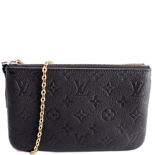 Louis Vuitton Double Zip Pochette Empreinte Clutch Bag Pochette Empreinte