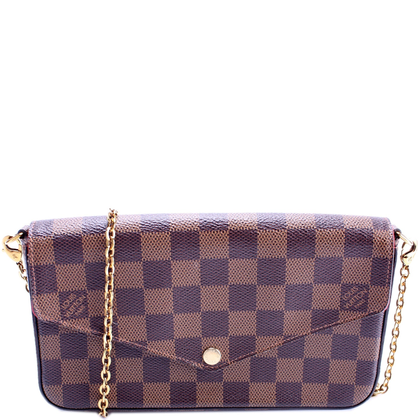 Louis Vuitton Pochette Felicie Ebene Damier Clutch Bag Ebene 2