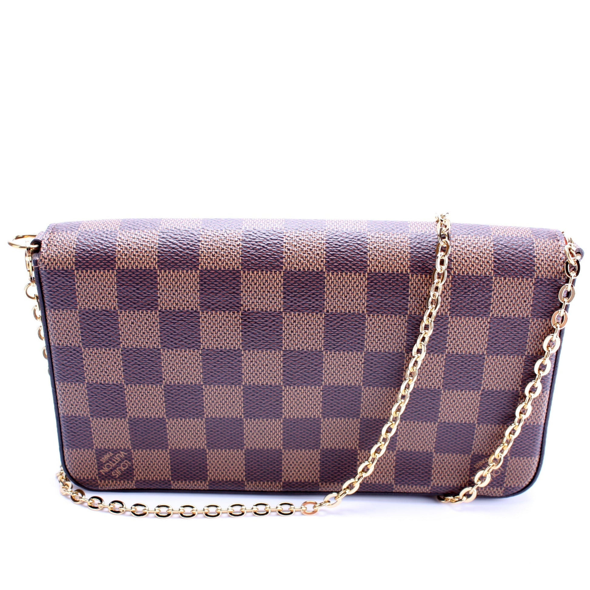 Louis Vuitton Pochette Felicie Ebene Damier Clutch Bag Ebene 9
