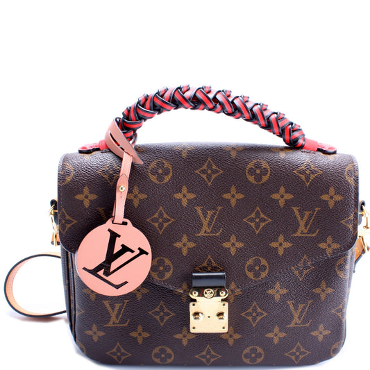 Louis Vuitton Pochette Metis Braided Monogram Clutch Bag