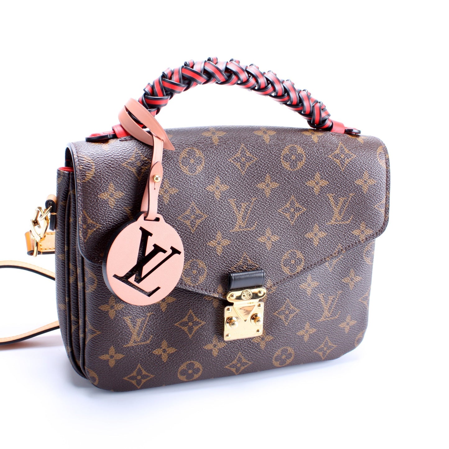 Louis Vuitton Pochette Metis Braided Monogram Clutch Bag