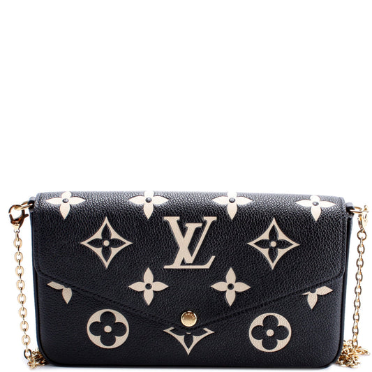 Louis Vuitton Pochette Felicie Bicolore Empreinte Clutch Bag