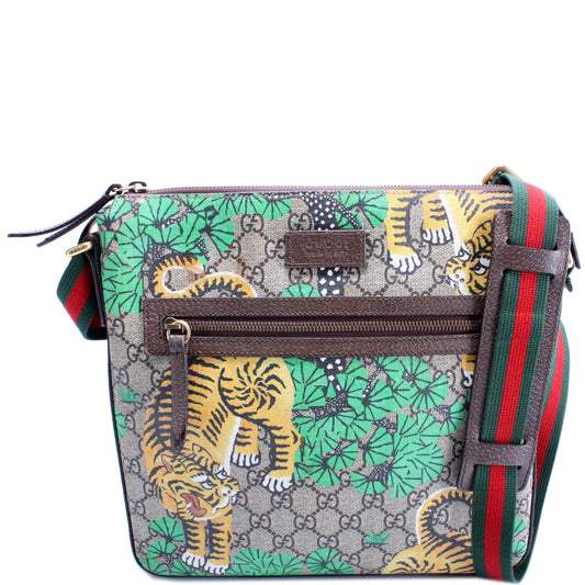 Gucci GG Supreme Bengal Tiger Messenger Small Travel Bag
