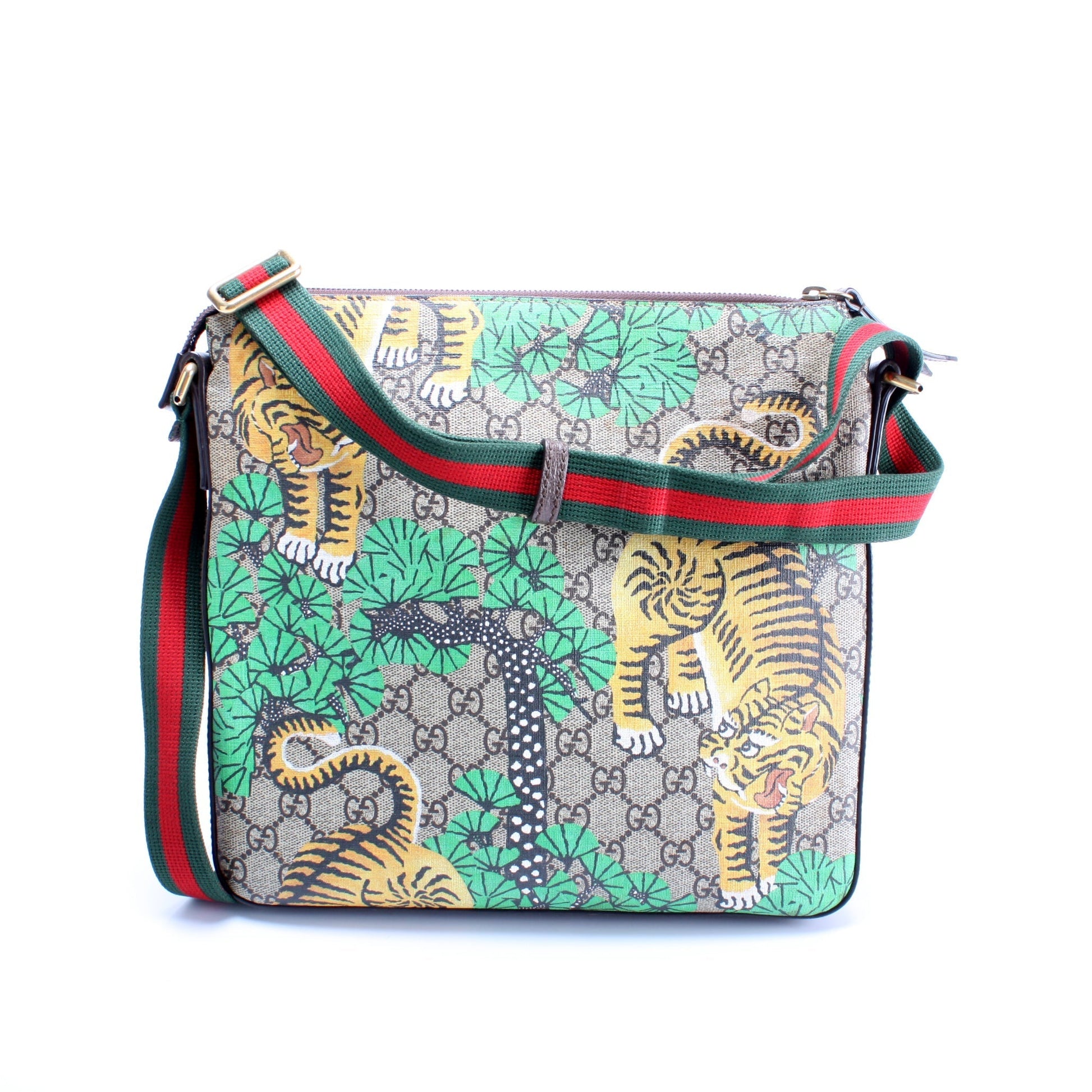 Gucci GG Supreme Bengal Tiger Messenger Small Travel Bag