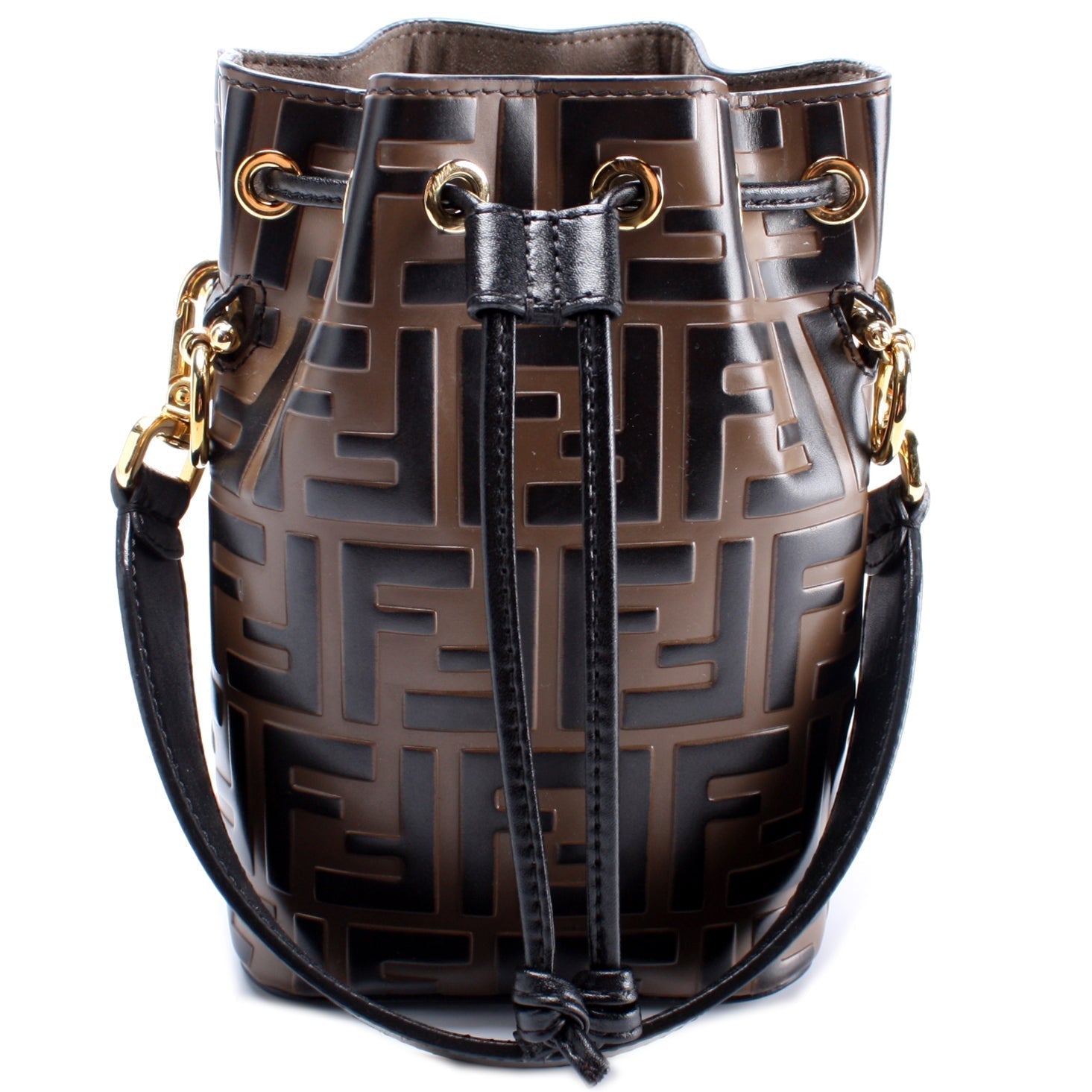 Fendi Mon Tresor Ff Bag Leather Mini Bucket Bucket Bag