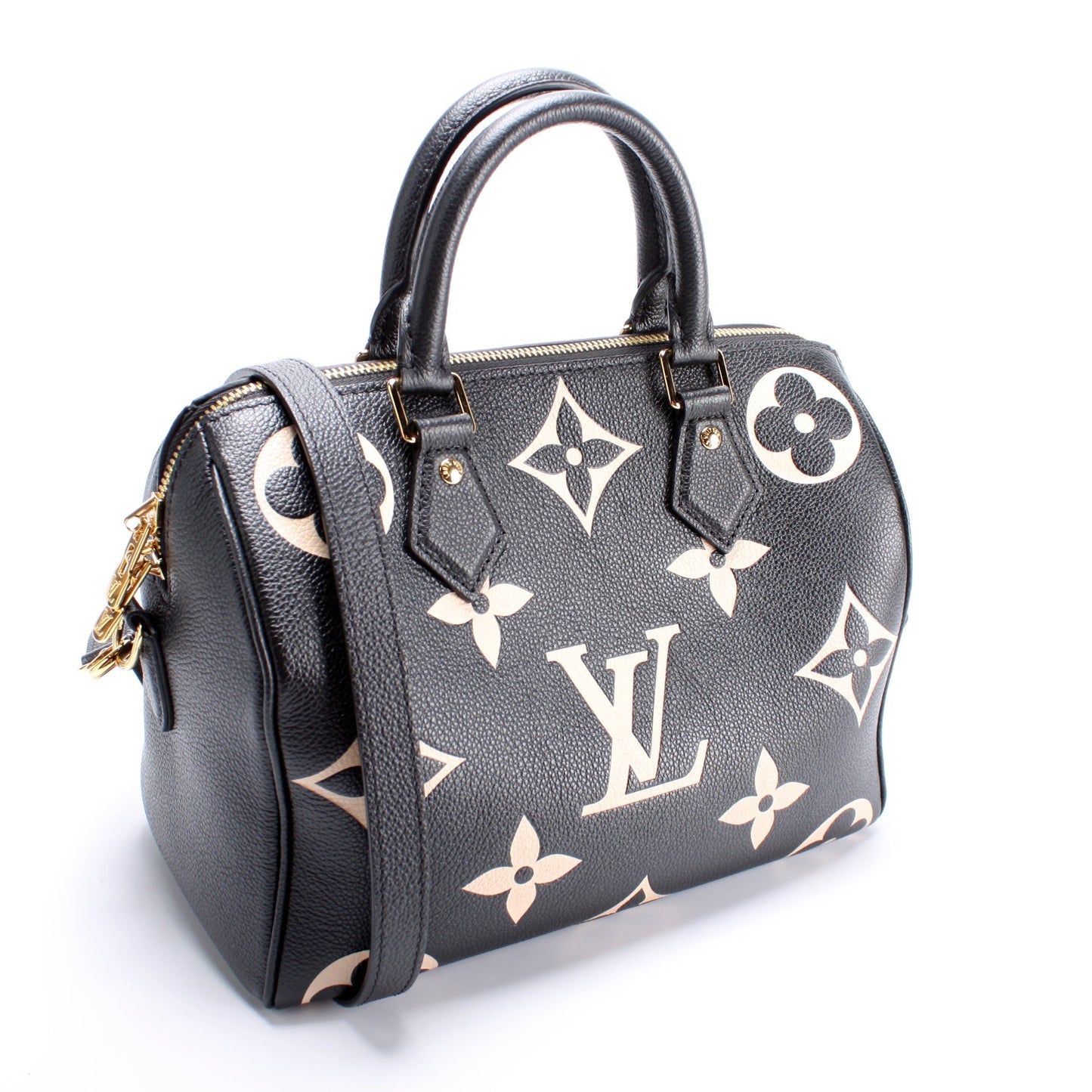 Louis Vuitton Speedy 25 Bandouliere Bicolor Empreinte Handbag
