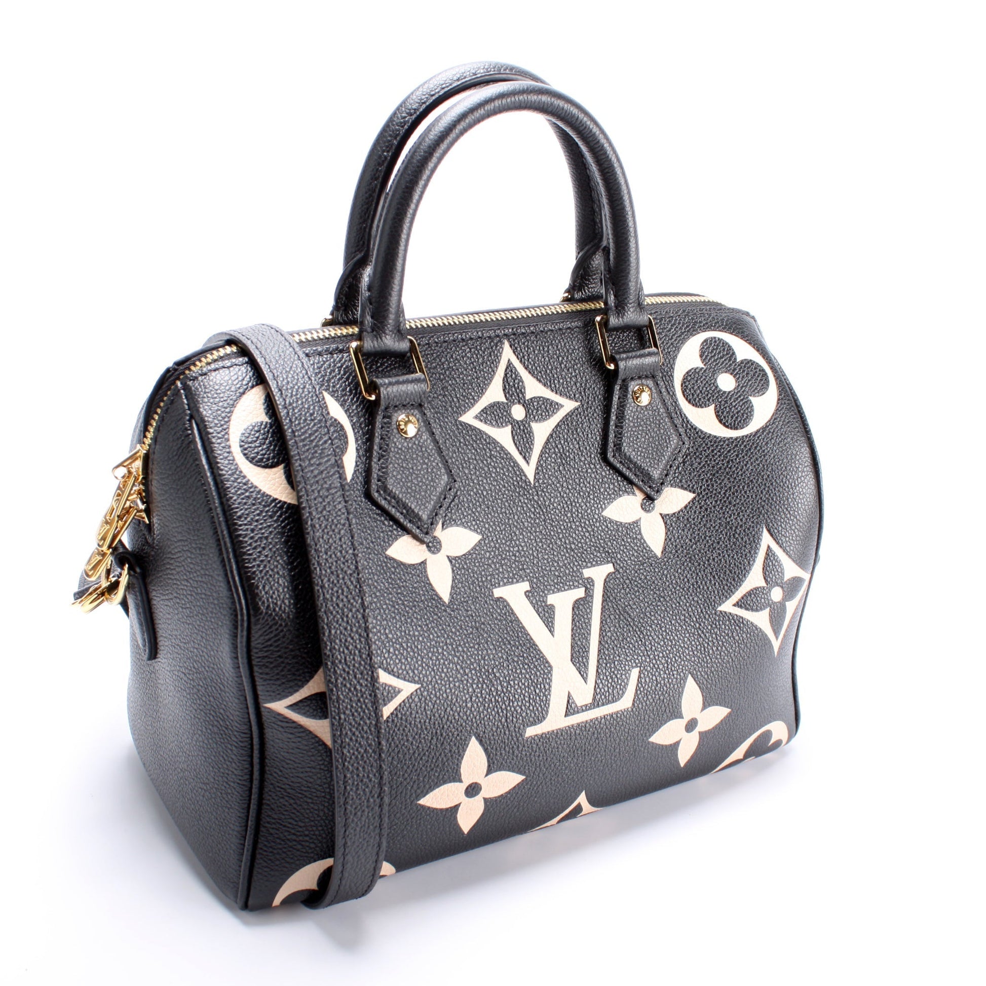 Louis Vuitton Speedy 25 Bandouliere Bicolor Empreinte Handbag
