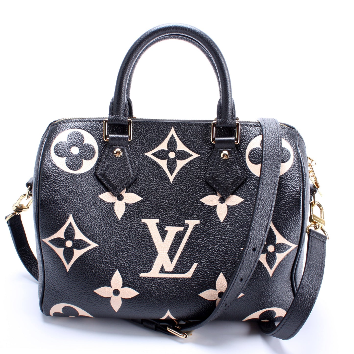 Louis Vuitton Speedy 25 Bandouliere Bicolor Empreinte Handbag