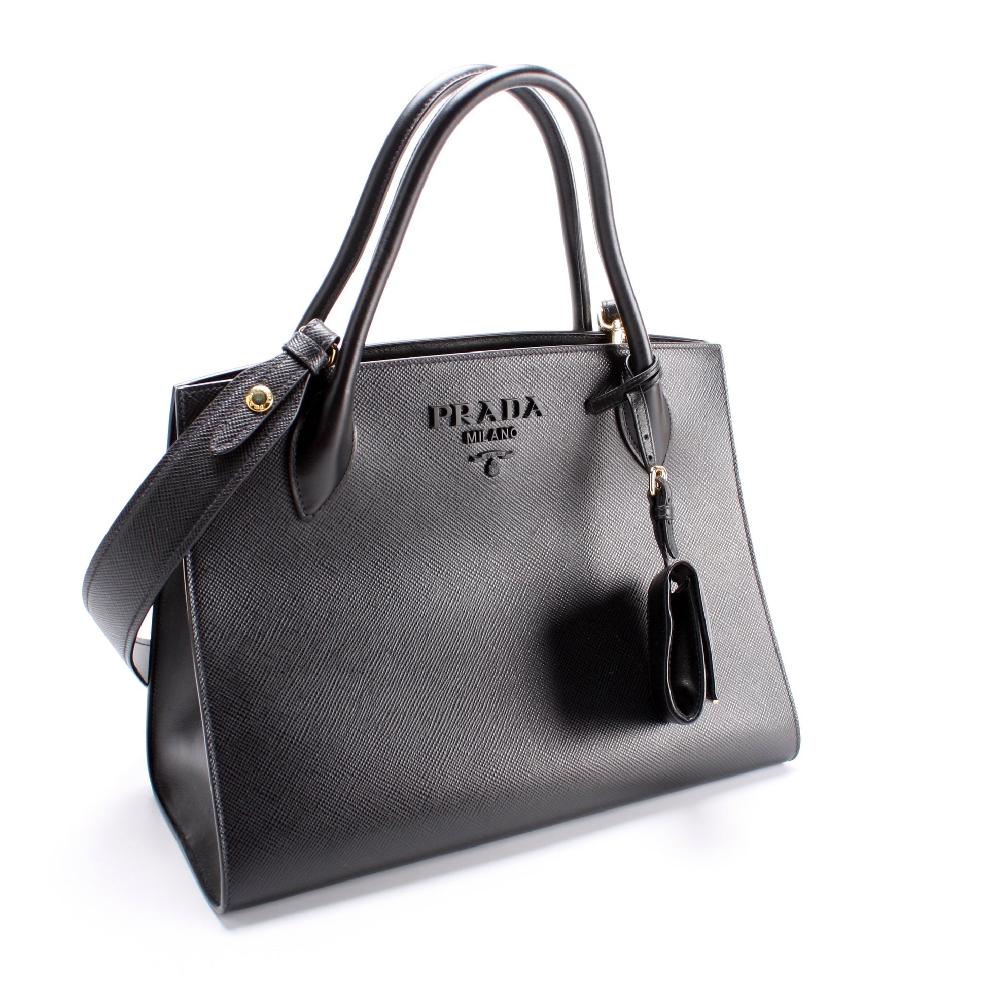 Prada Monochrome Saffiano Tote Bag Medium