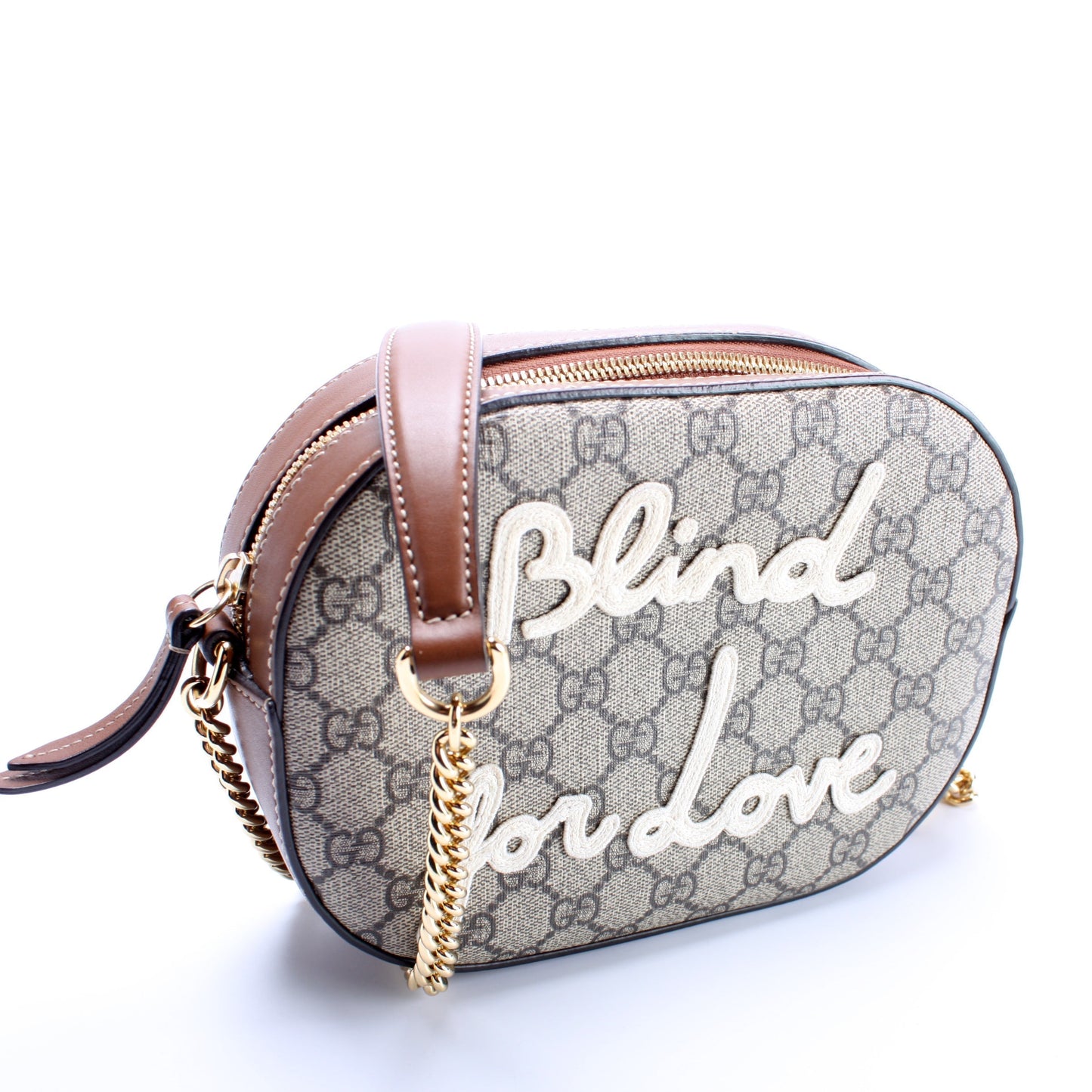 Gucci GG Supreme 'Blind Love' Mini Chain Travel Bag