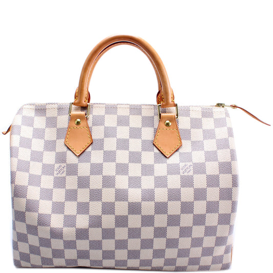 Louis Vuitton Speedy 30 Azur Damier Handbag Azur 7