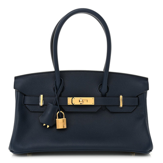 Hermes Evercolor Shoulder Birkin Light Bleu Abysse Shoulder Bag