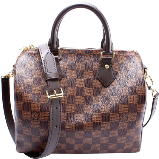 Louis Vuitton Speedy 25 Bandouliere Ebene Damier Handbag Ebene 8