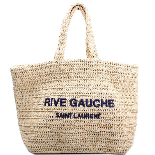 YSL Saint Laurent Saint Laurent Rive Gauche Supple Tote Bag Raffia