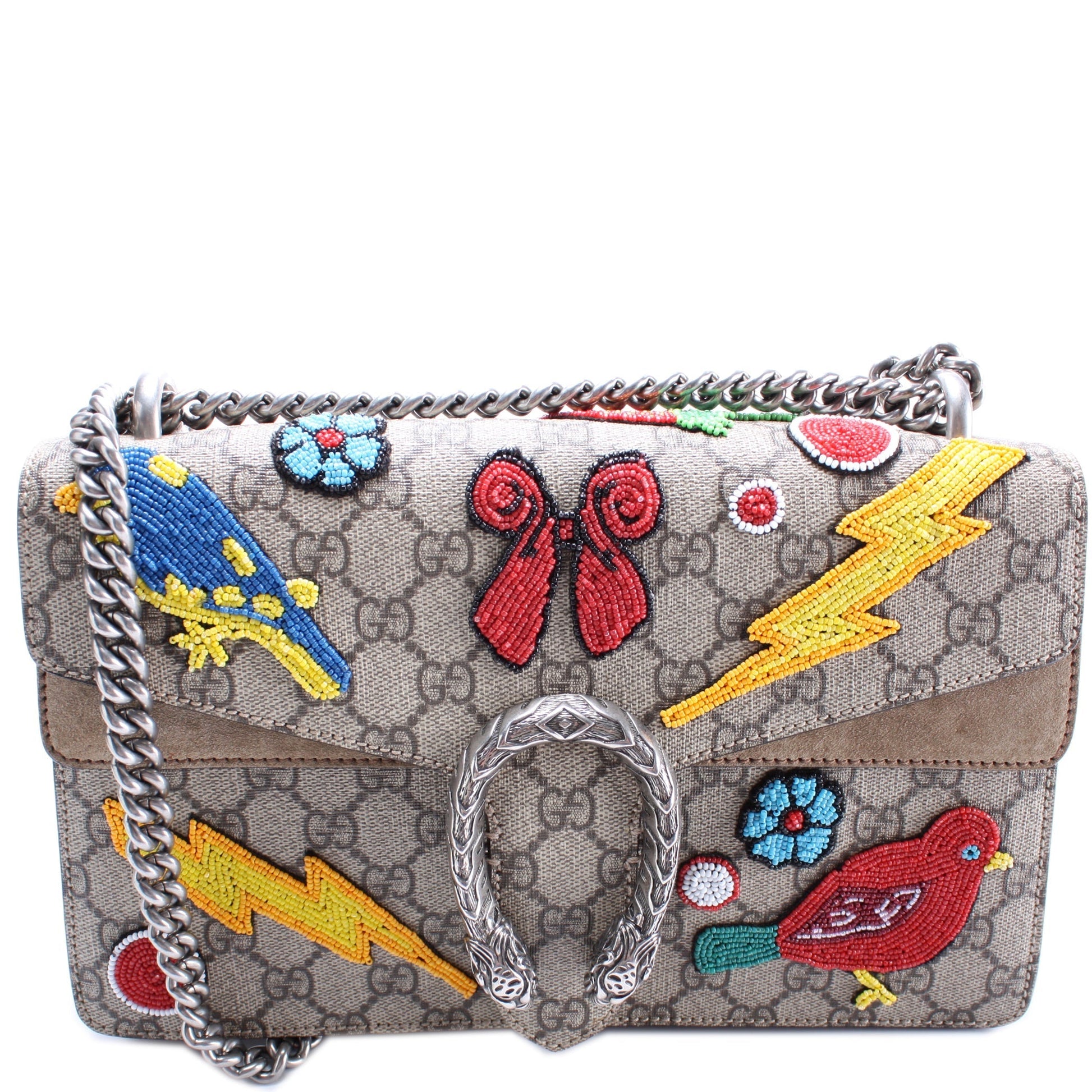 Gucci Dionysus GG Bead Embellished Small Shoulder Bag